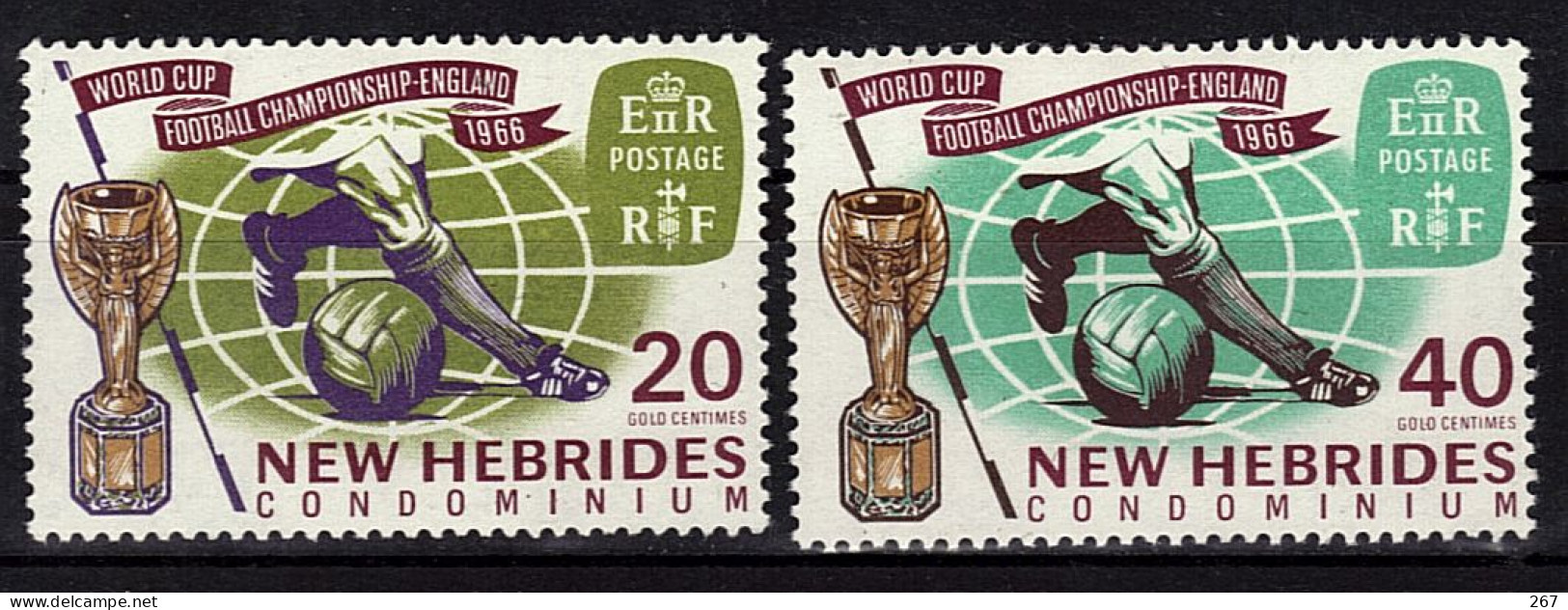 NEW HEBRIDES  N° 237/38 * *  Cup 1966  Football  Soccer  Fussball - 1966 – Angleterre