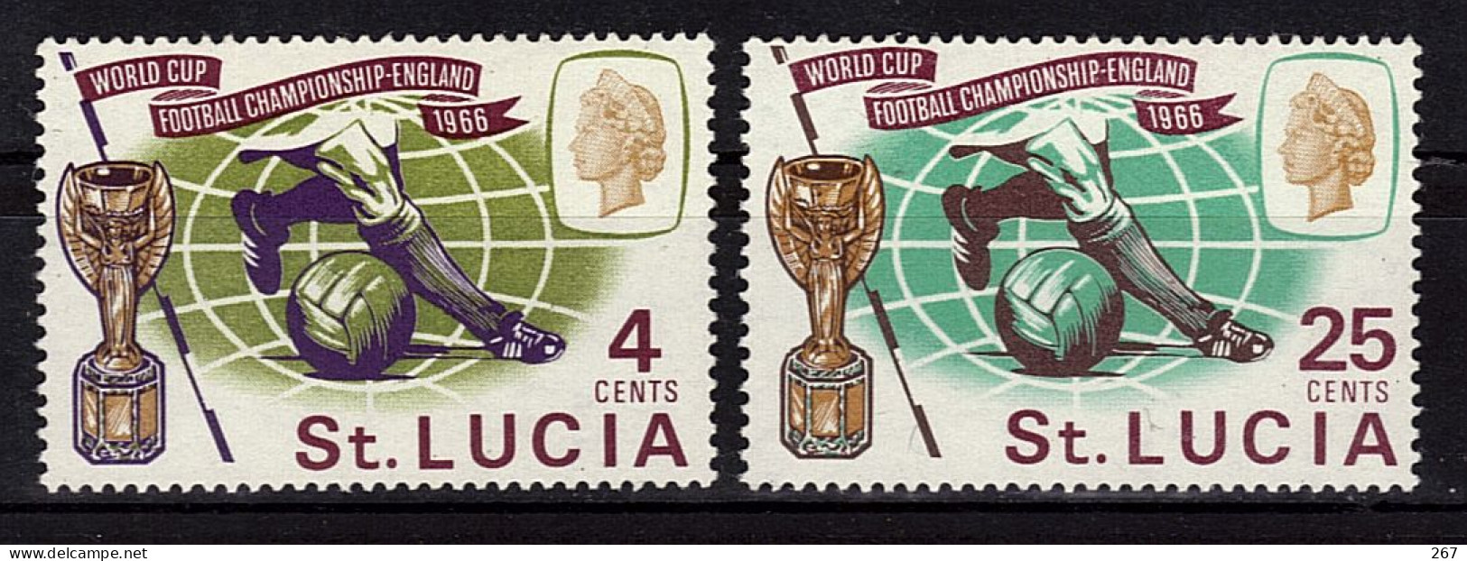 SAINTE LUCIE  N° 205/06 * *  Cup 1966  Football  Soccer  Fussball - 1966 – Angleterre