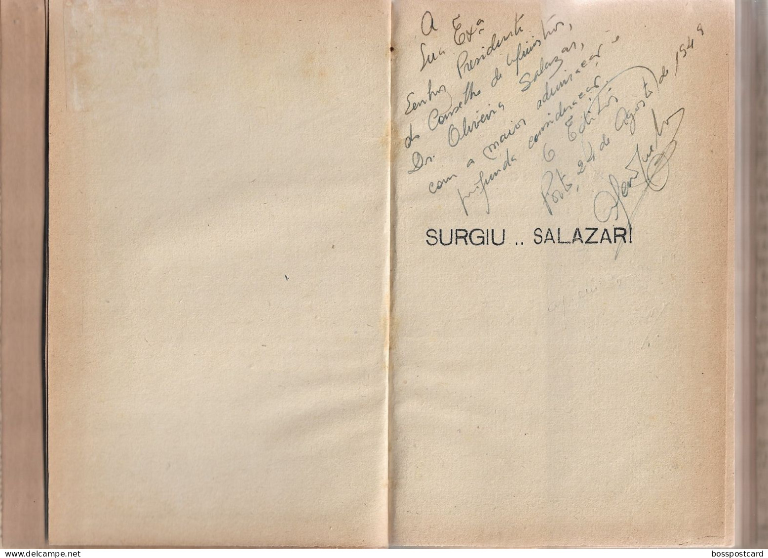 República Portuguesa - Surgiu... Salazar! Ápio Garcia Livro C/ Dedicatória A Salazar Em 24/08/1949 Estado Novo Portugal - Livres Anciens
