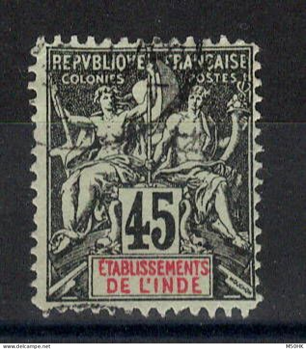 Inde - Réplique De Fournier - YV 18 Oblitéré , Pas Courant - Used Stamps