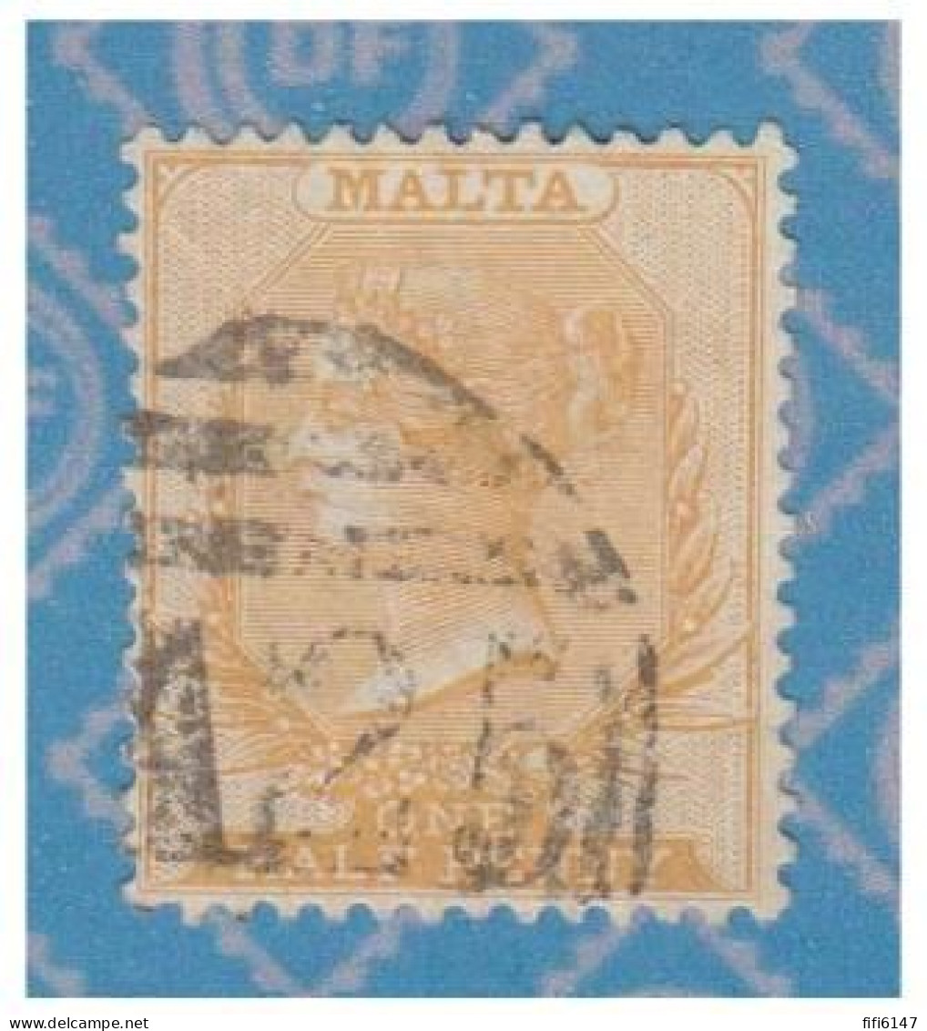 MALTE -- VICTORIA --Yvert N° 4 --Filigrane CA --OBLIT. A25 - Malte (...-1964)