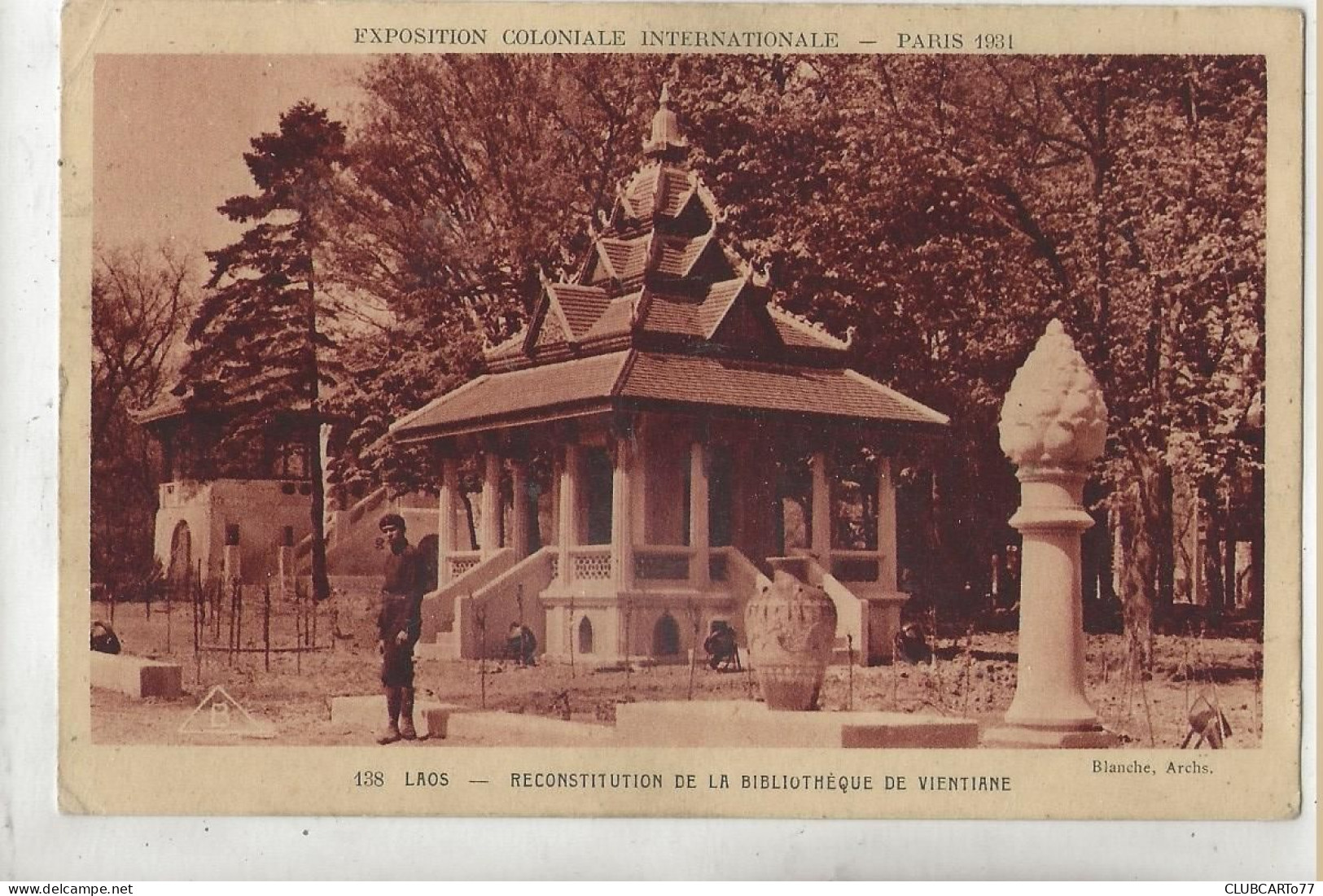 Vientiane (Laos) : La Reconstitution De La Bibliothèque Vietnamienne Expo Coloniale Paris En 1931 (animé) PF. - Laos