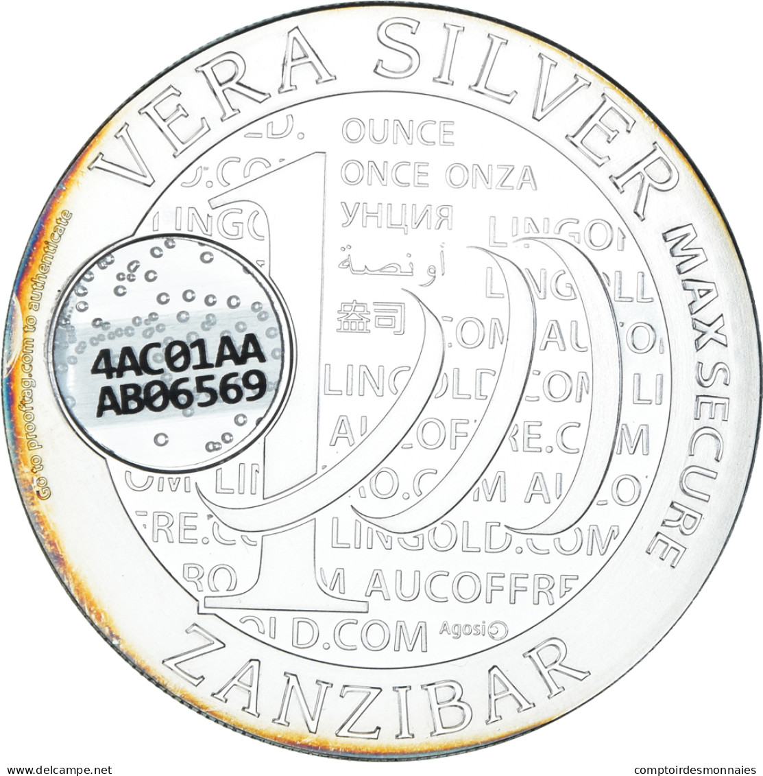 Monnaie, Tanzanie, Zanzibar, 1000 Shillings, 1 Vera Silver Oz, 2015, FDC, Argent - Tansania