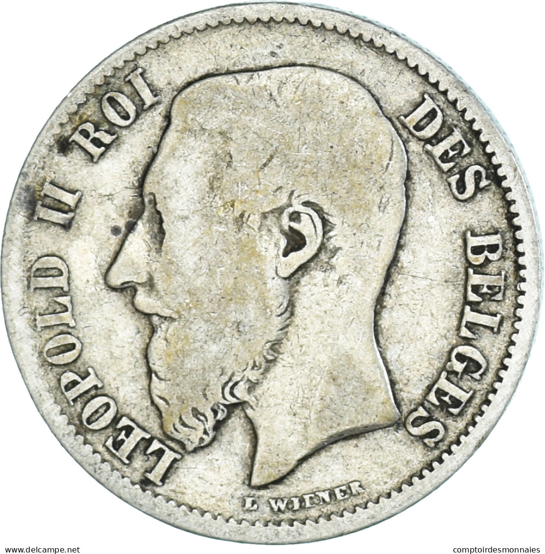 Monnaie, Belgique, Leopold II, 50 Centimes, 1898, TB, Argent - 50 Centimes