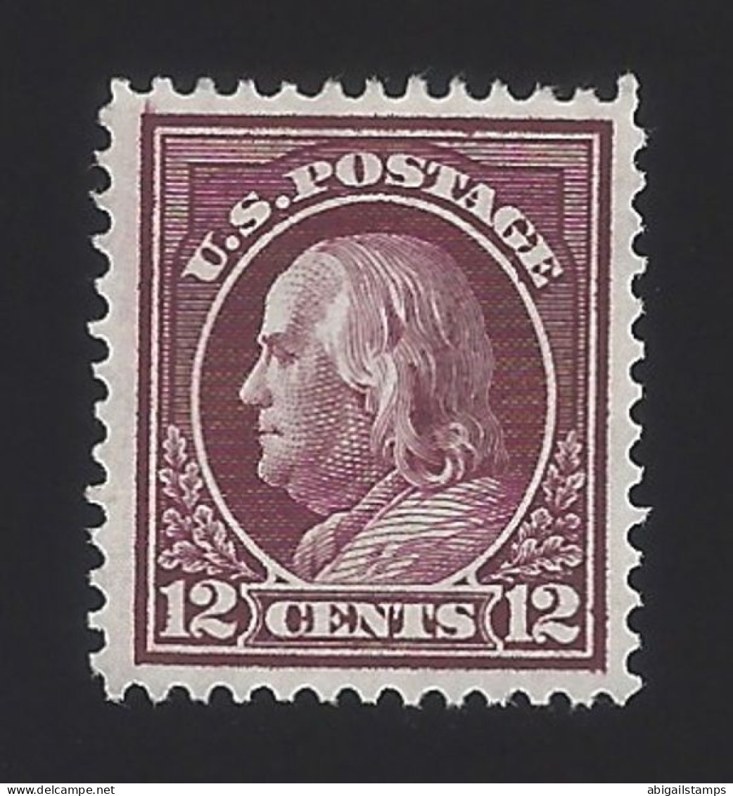 US #417 1912-14 Claret Brown WMK 190 Perf 12 Mint NG VF SCV $45 - Neufs