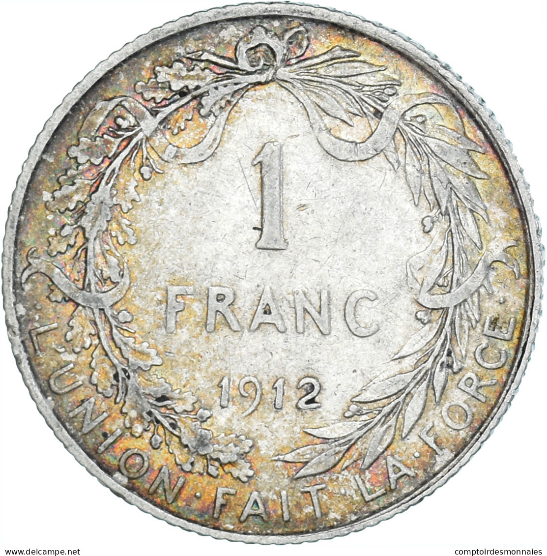 Monnaie, Belgique, Albert I, Franc, 1912, TTB, Argent, KM:72 - 1 Franc