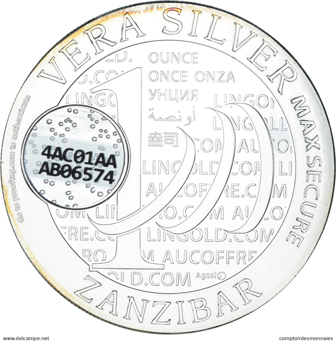 Monnaie, Tanzanie, Zanzibar, 1000 Shillings, 1 Vera Silver Oz, 2015, FDC, Argent - Tansania