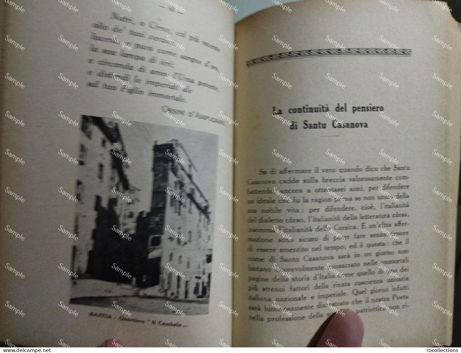 Italia France Corse ALMANACCO POPOLARE DI CORSICA PER L'ANNO 1938 In Oletta