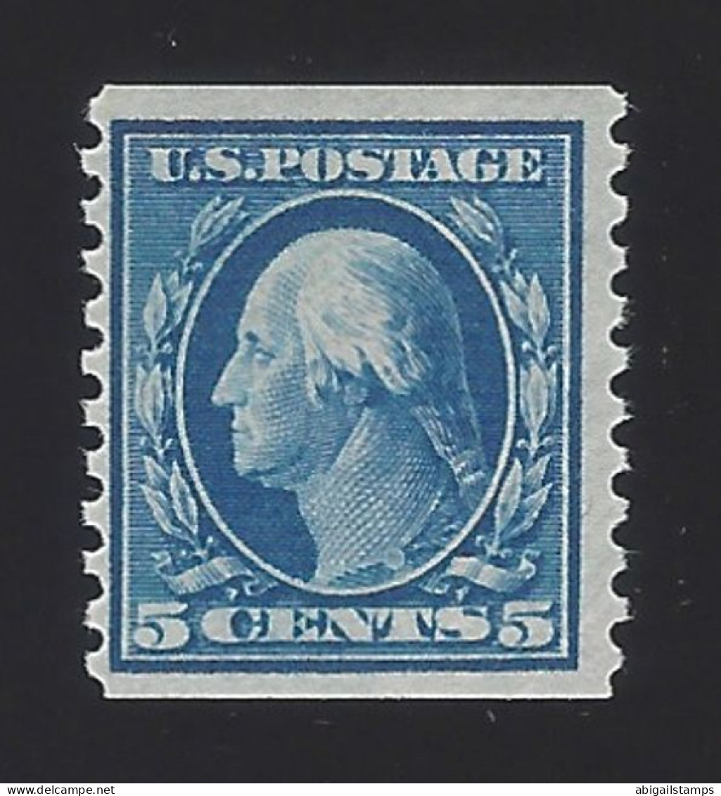 US #447 1914 Blue Wmk 190 Perf 10 Vert MNH F-VF SCV $110 - Unused Stamps