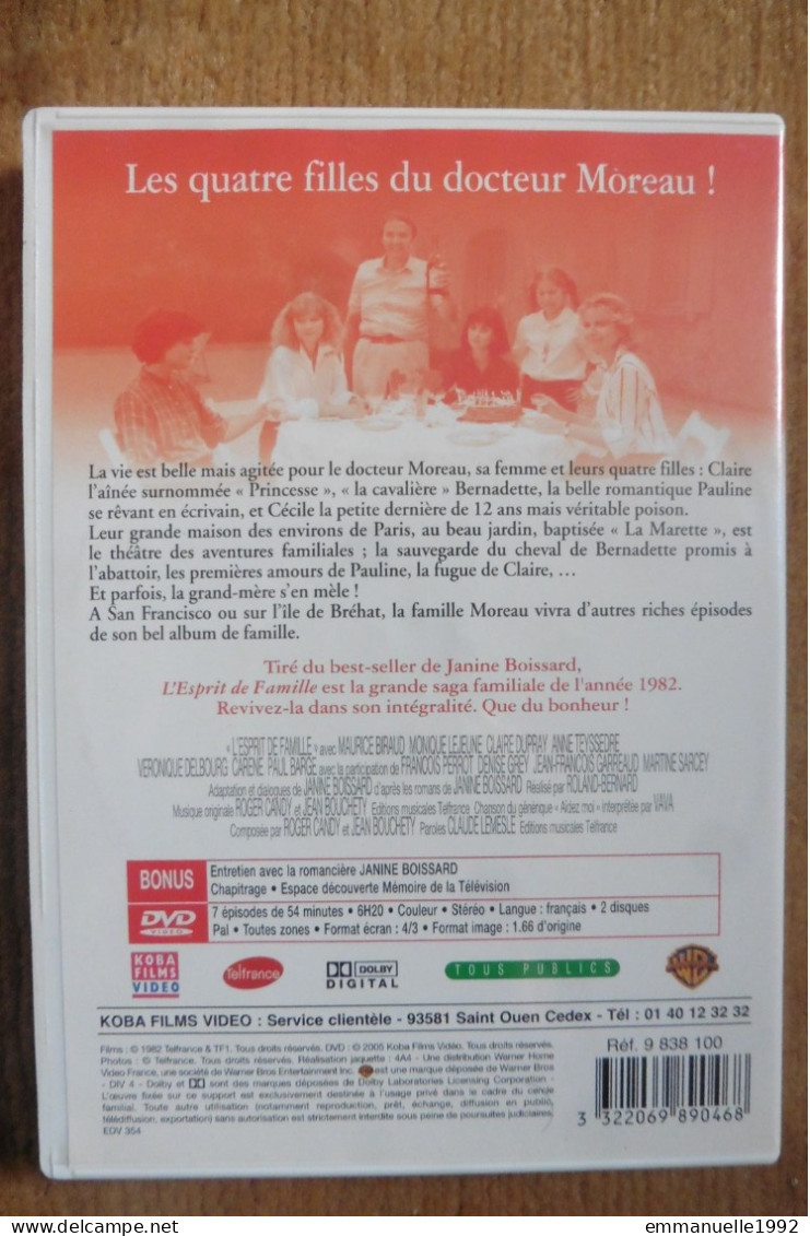 Coffret DVD Feuilleton TV L'Esprit De Famille 1982 Maurice Biraud Véronique Delbourg Denise Grey Martine Sarcey - Séries Et Programmes TV