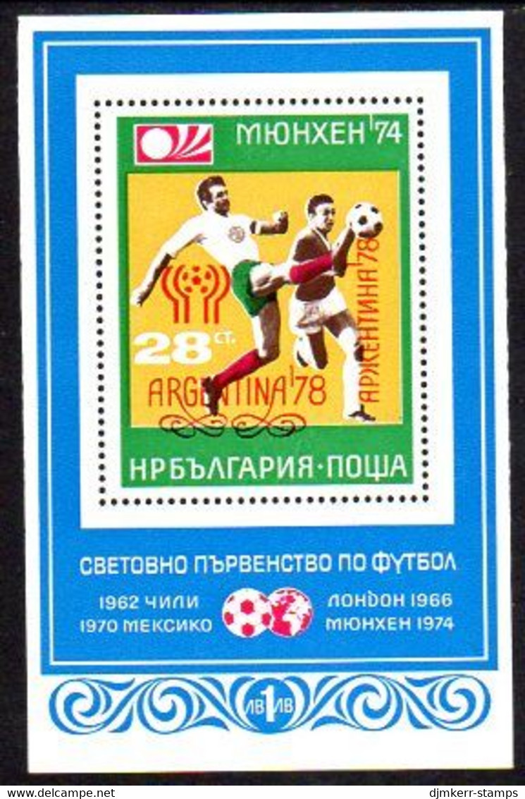 BULGARIA 1978 Football World Cup Block MNH / **.  Michel Block 76 - Nuovi