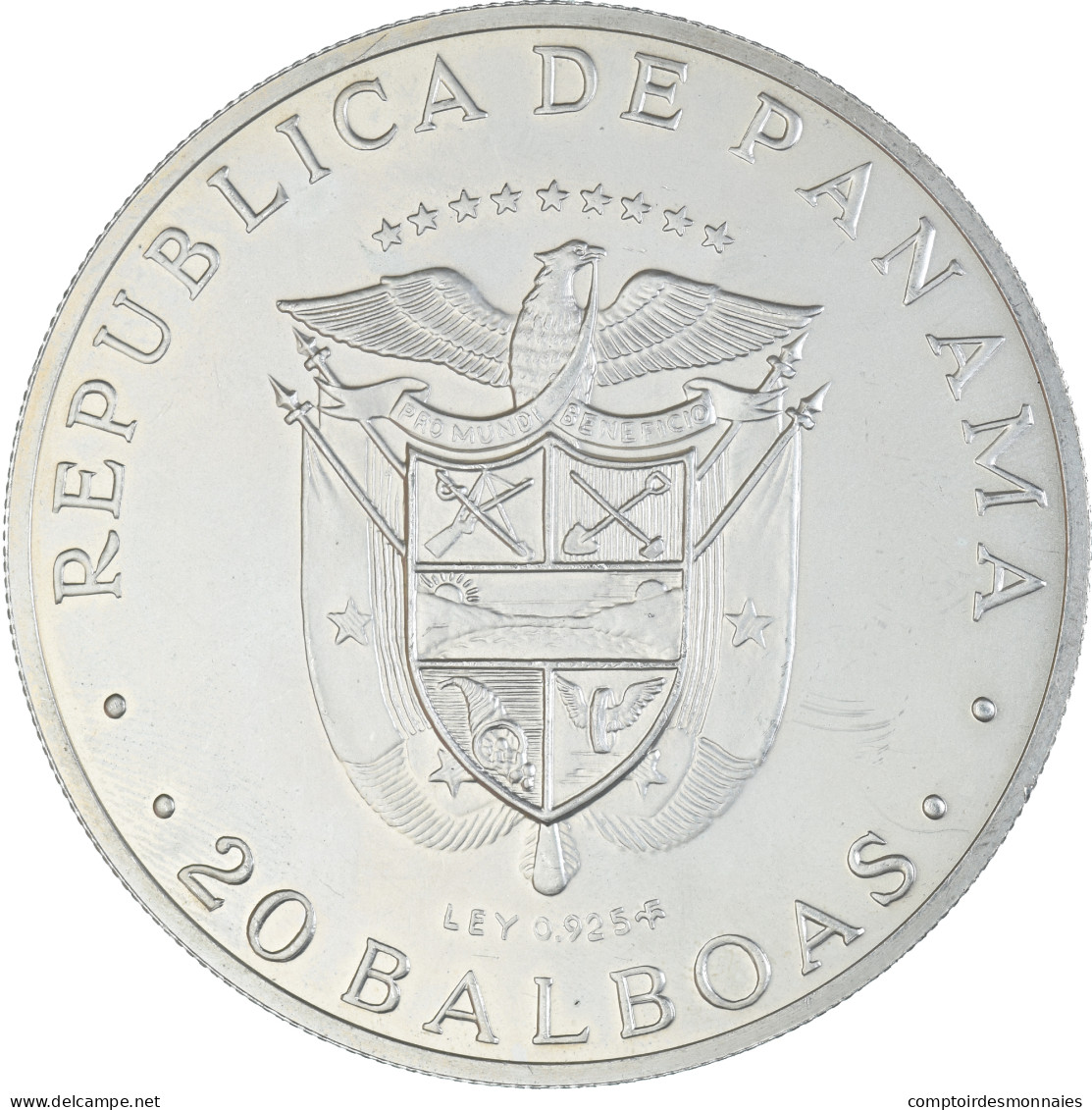 Monnaie, Panama, 20 Balboas, 1974, U.S. Mint, Simon Bolivar, SUP+, Argent, KM:31 - Panama