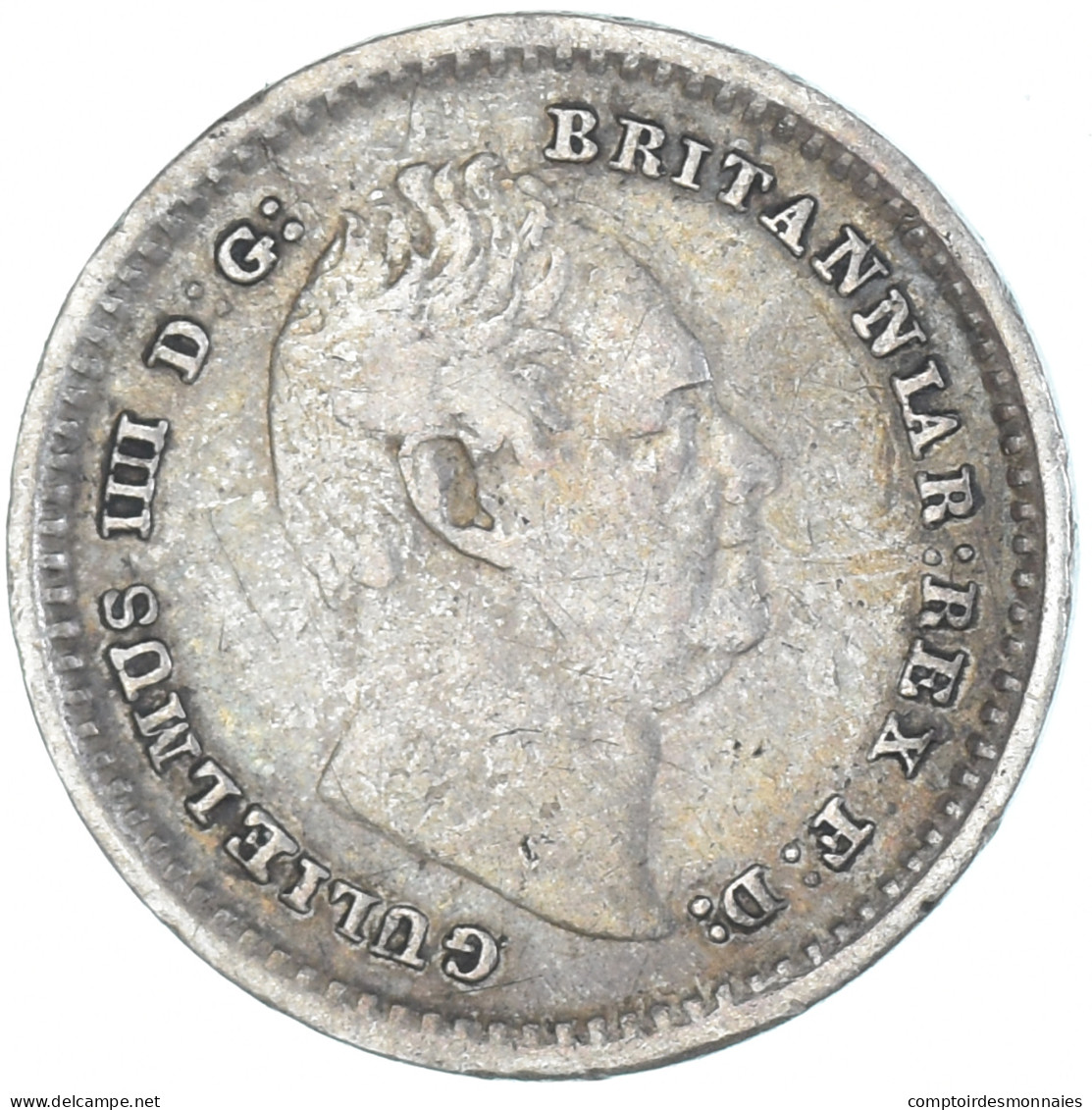 Monnaie, Grande-Bretagne, William IV, 1-1/2 Pence, 1834, Londres, TTB, Argent - E. 1 1/2 - 2 Pence