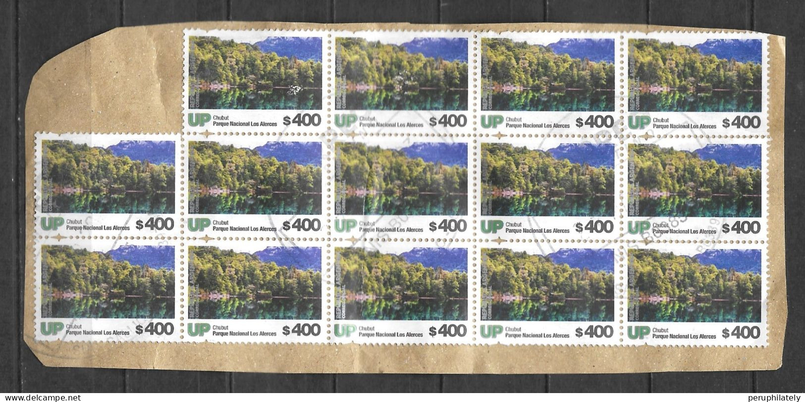 Argentina 2019 , National Parks Los Alerces On Fragment - Used Stamps