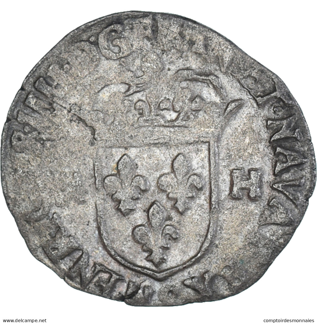 Monnaie, France, Henri IV, Douzain Aux Deux H, 1596, Troyes, 1st Type, TB - 1589-1610 Hendrik IV