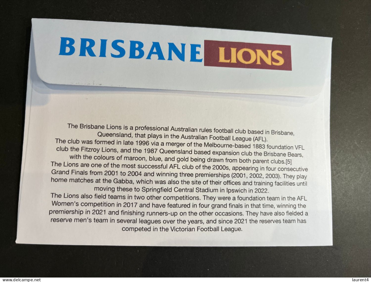 (coin  Cover A - 5-5-2023) Australia AFL & AFLW (2023) $1.00 Coin (special Cover With AFL Matching Stamp) Brisbane Lions - Dollar