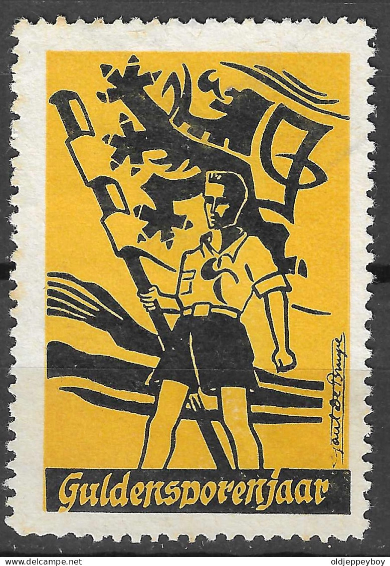 OLD ORIGINAL GERMANY DEUTSCHLAND Guldensporen JAAR Pfadfinder Mit Flagge Reklamemarke Poster Stamp VIGNETTE CINDERELLA - Nuevos