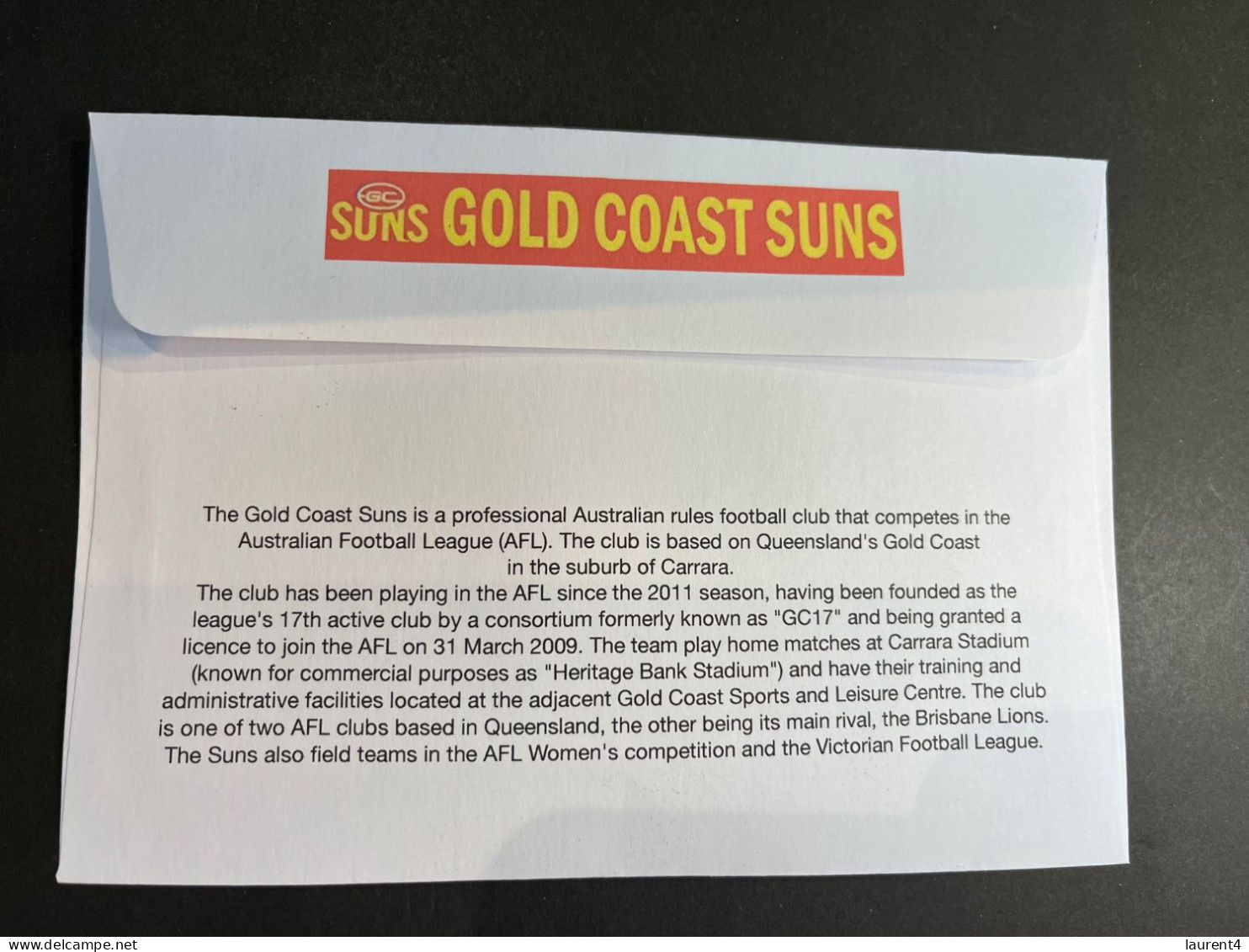 (coin  Cover A - 5-5-2023) Australia AFL & AFLW (2023) $1.00 Coin (special Cover With AFL Matching Stamp) Gold Coast Sun - Dollar