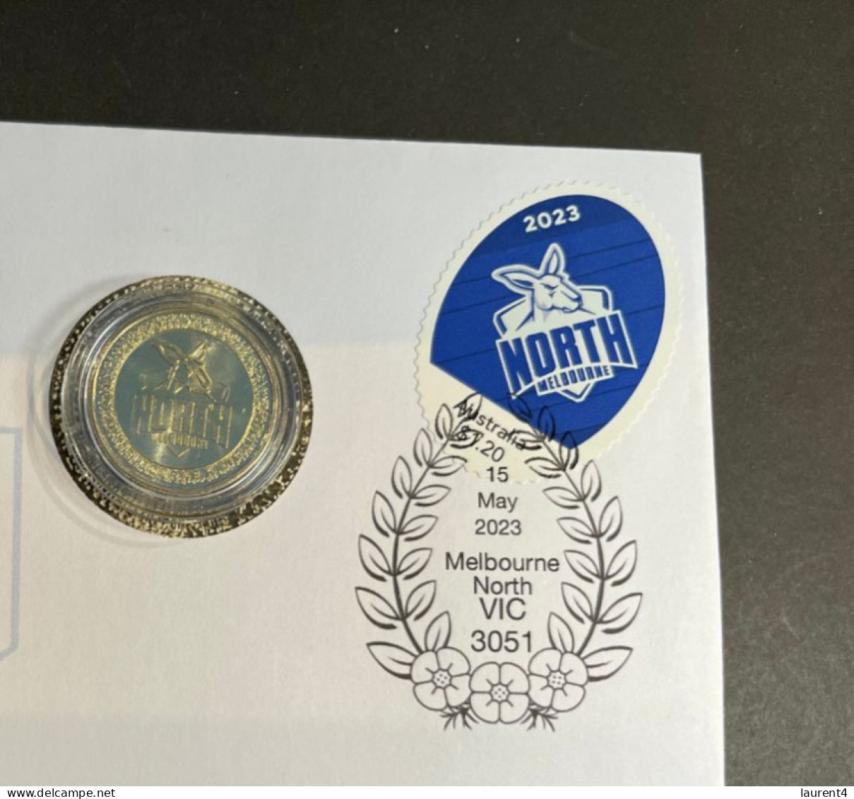 (coin Cover B- 5-5-2023) Australia AFL & AFLW (2023) $1.00 Coin (special Cover With AFL Matching Stamp) North Melbourne - Dollar