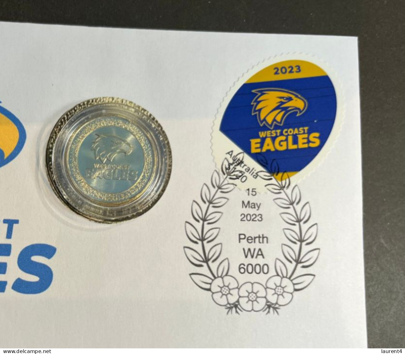 (coin Cover C 5-5-2023) Australia AFL & AFLW (2023) $1.00 Coin (special Cover With AFL Matching Stamp) West Coast Eagles - Dollar