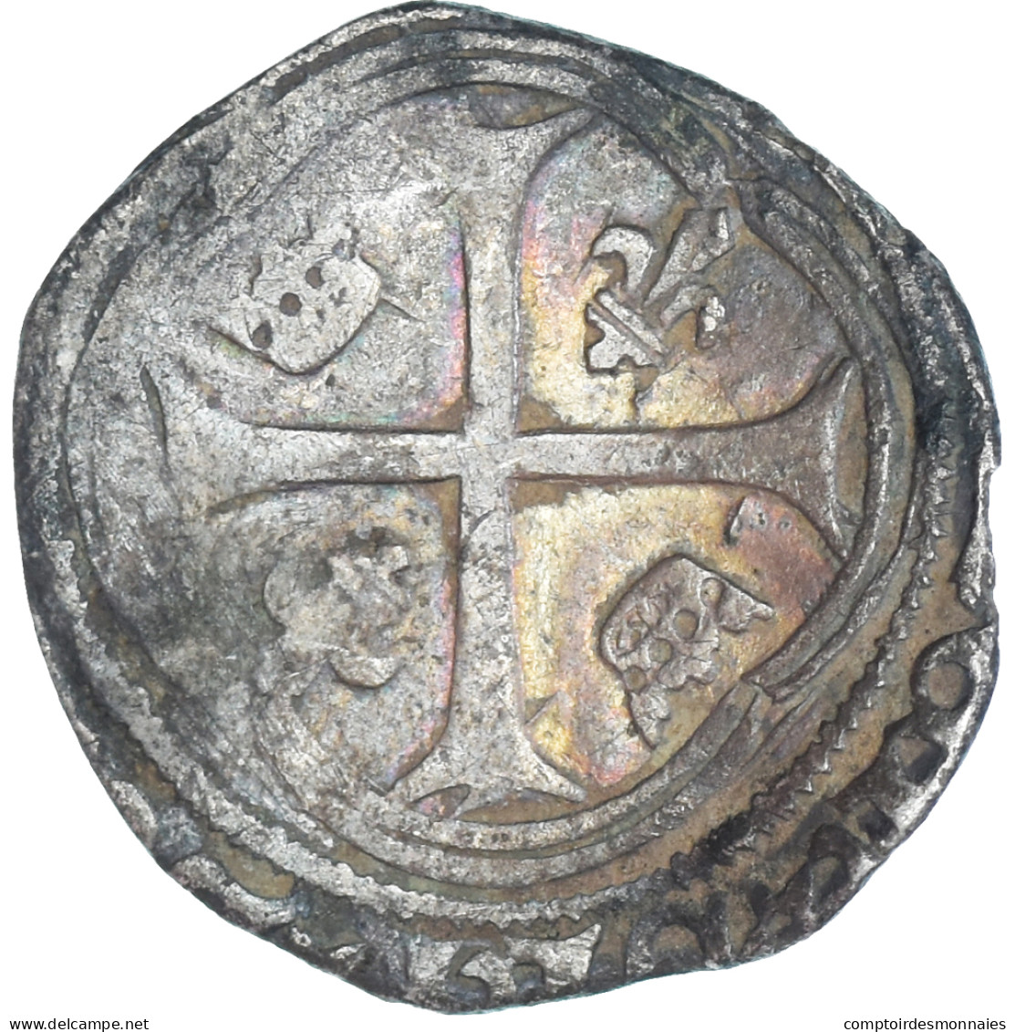 Monnaie, France, Blanc à La Couronne, 1422-1461, Atelier Incertain, Rogné, B+ - 1422-1461 Carlo VII Il Vittorioso