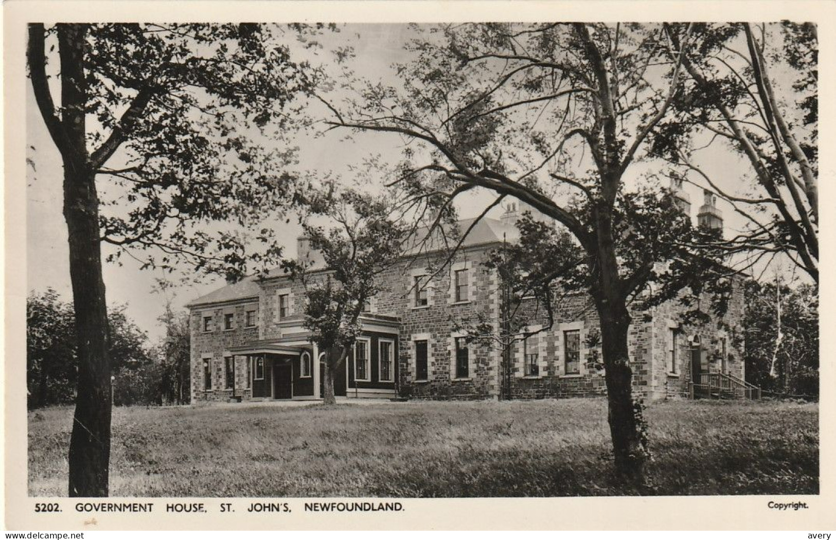 St. John's, Newfoundland  Government House,  R. P. P. C. - St. John's