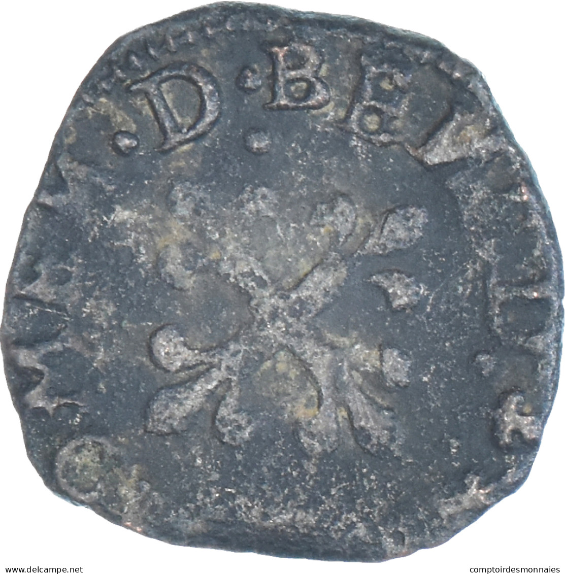 Monnaie, États Italiens, Delfino Tizzone, Liard Au H Couronné, N.d. - Feudal Coins