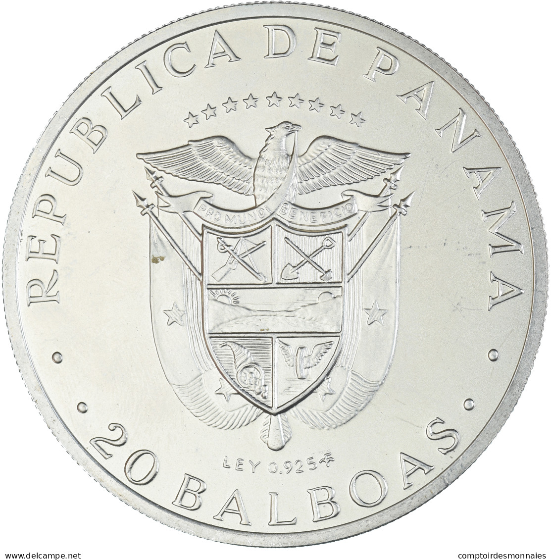 Monnaie, Panama, 20 Balboas, 1974, U.S. Mint, Simon Bolivar, SUP+, Argent, KM:31 - Panama