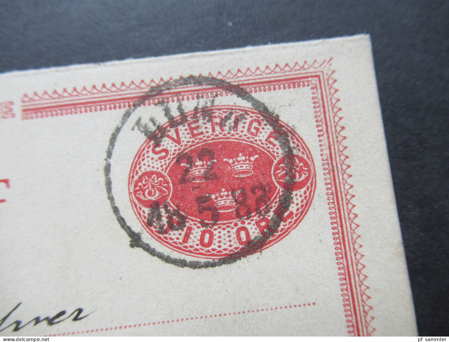 Schweden 1883 Ganzsache / Doppelkarte P 15 Tio Öre Auslandsverkehr Stempel K1 Lund Nach Hameln An Der Weser - Postal Stationery