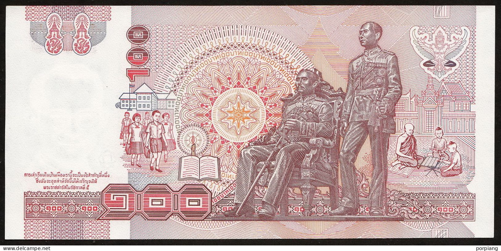 100 Baht Serie 14 Sign. 72 ...99 Thailand 1994 UNC - Thaïlande