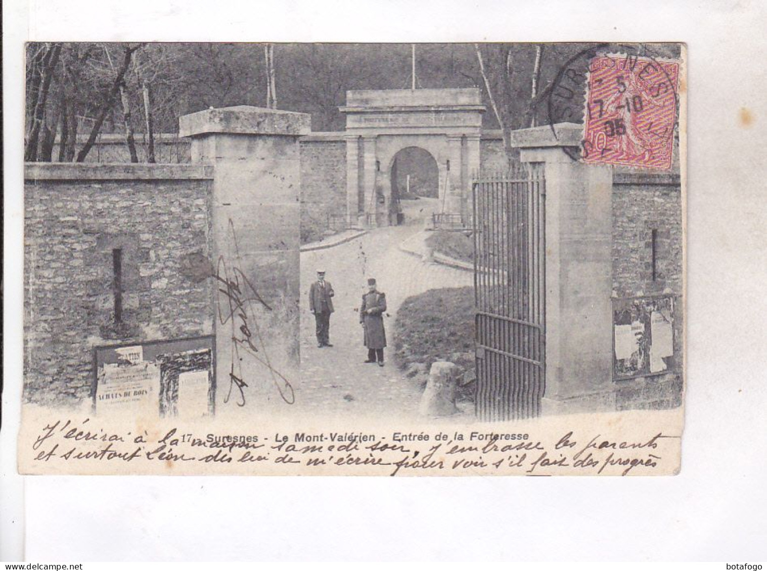 CPA DPT 92 MONT VALERIEN, , ENTREE DE LA FORTERESSE  En 1905! - Mont Valerien