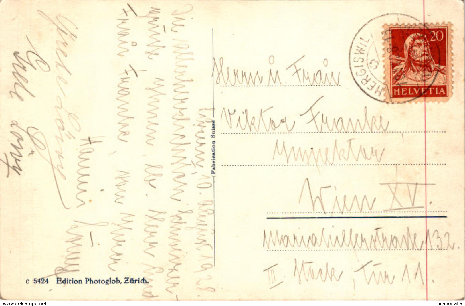 Meggenhorn Gegen Pilatus (5424) * 10. 8. 1928 - Meggen