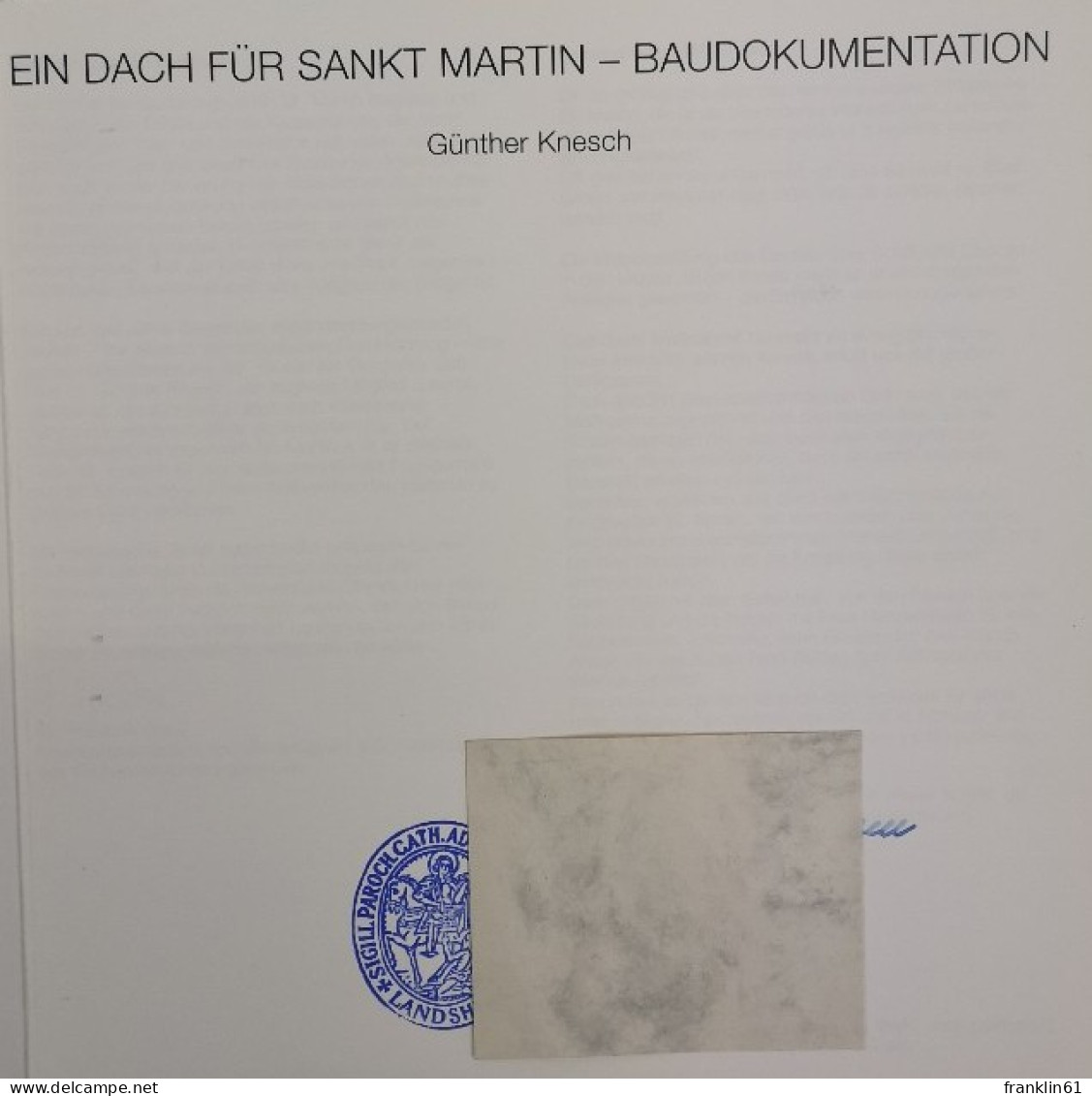 Ein Dach Für Sankt Martin : Baudokumentation. - Architectuur