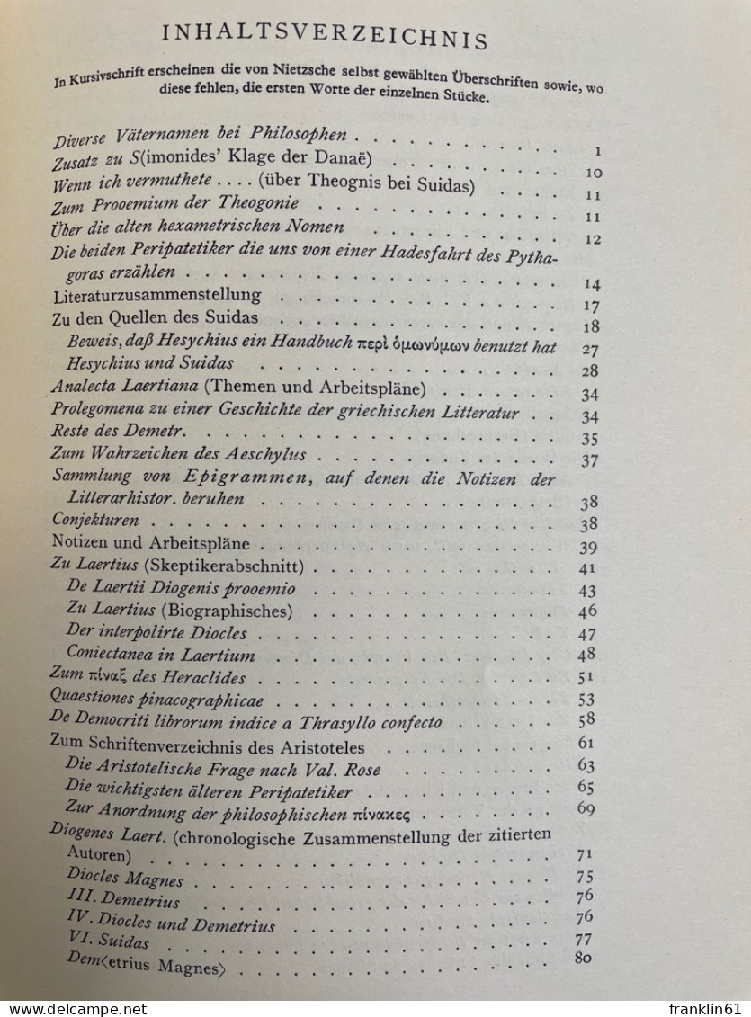 Schriften Der Letzten Leipziger Und Ersten Basler Zeit 1868-1869. - Philosophie