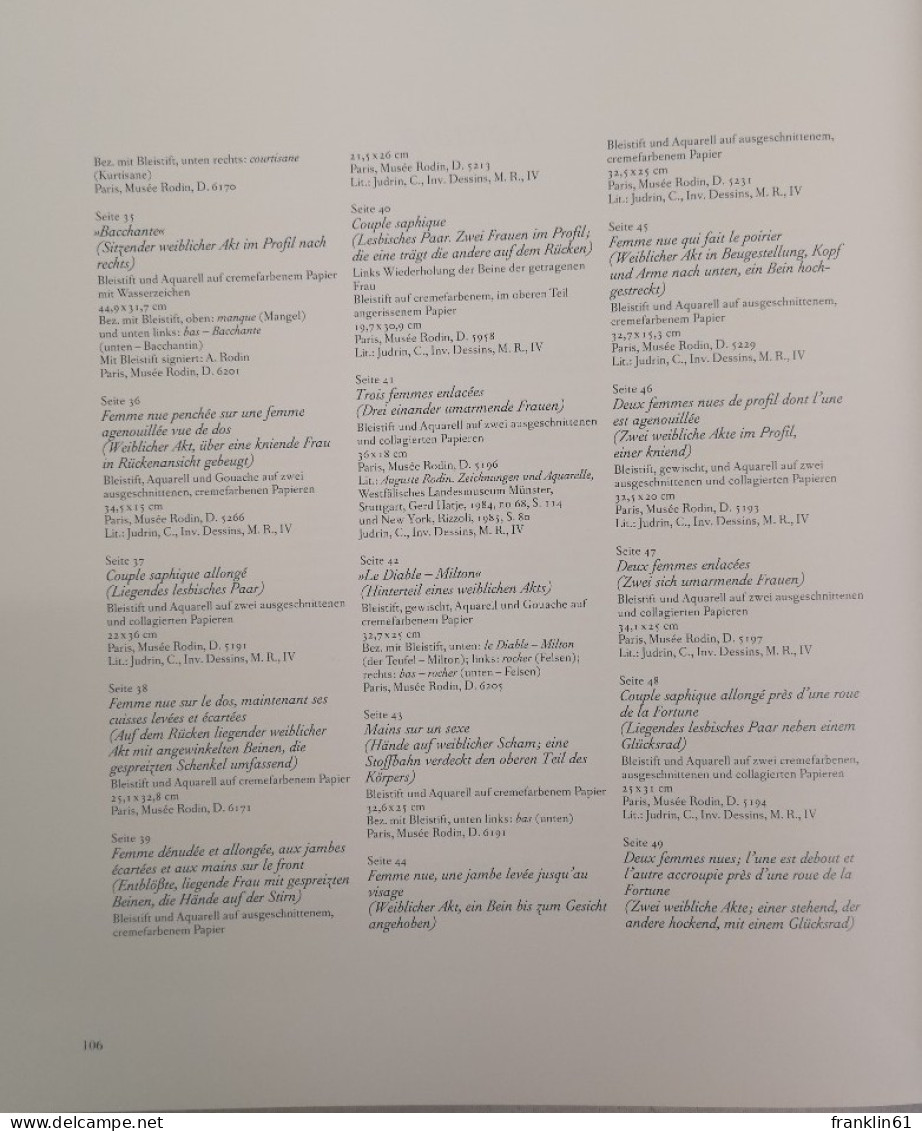 Auguste Rodin. Die erotischen Zeichnungen, Aquarelle und Collagen.