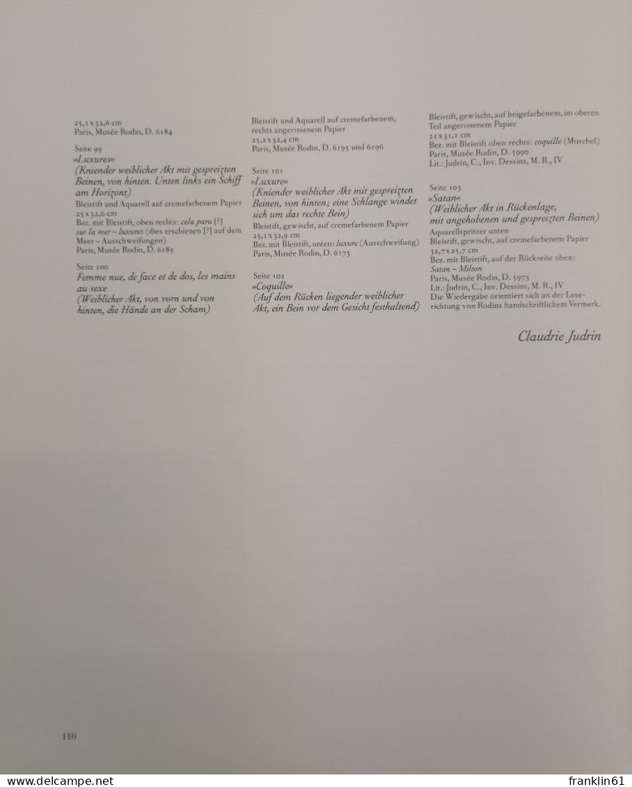 Auguste Rodin. Die erotischen Zeichnungen, Aquarelle und Collagen.