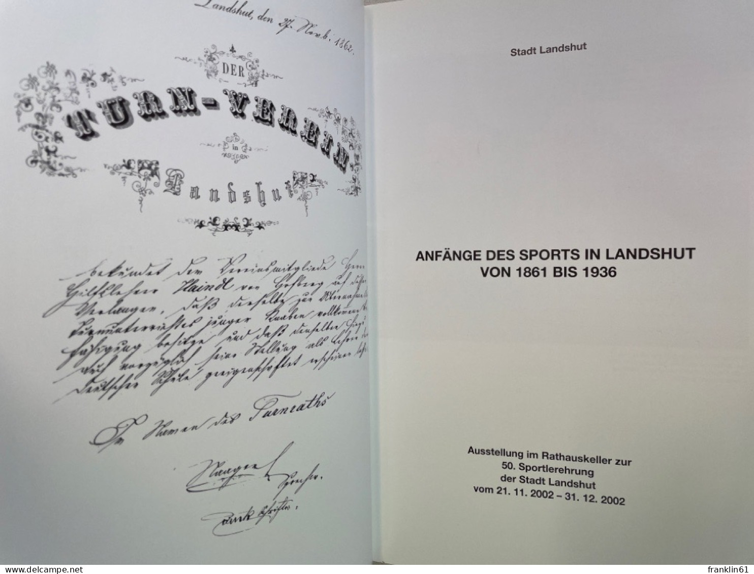 Anfänge Des Sports In Landshut Von 1861 Bis 1936 : Ausstellung Im Rathauskeller Zur 50. Sportlerehrung Der Sta - 4. Neuzeit (1789-1914)