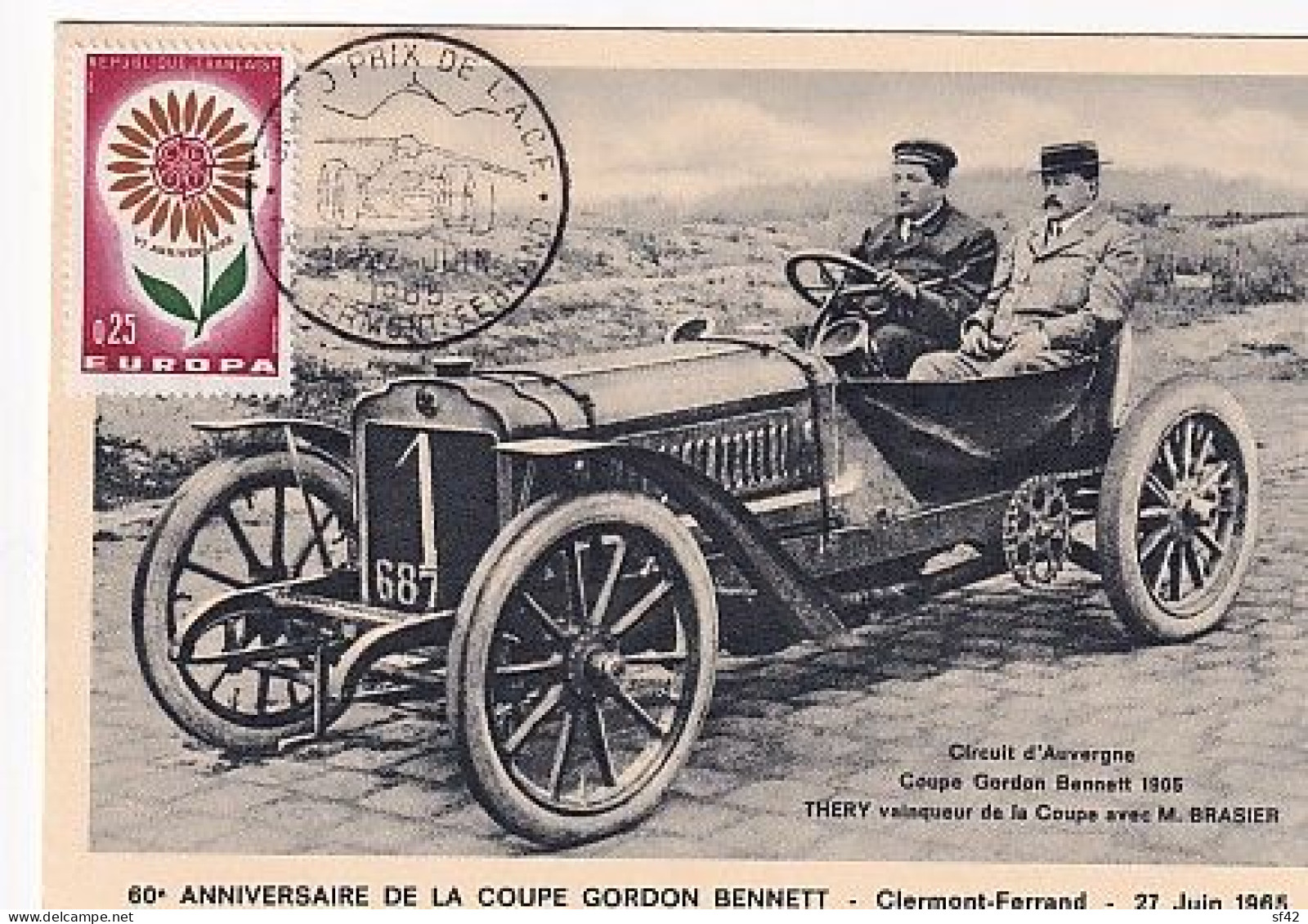 CARTE MAX                60 E ANNIVERSAIRE DE LA COUPE GORDON BENNETT - Autres & Non Classés