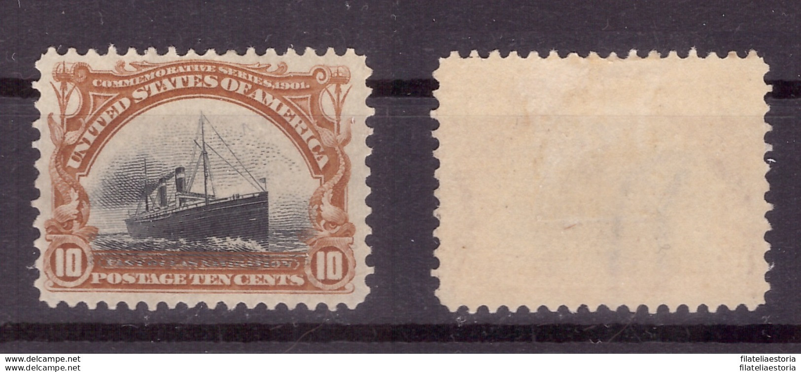 Etats Unis USA 1901 - MH * - Bateaux - Michel Nr.137 - V.C. 140 € (usa161) - Nuevos