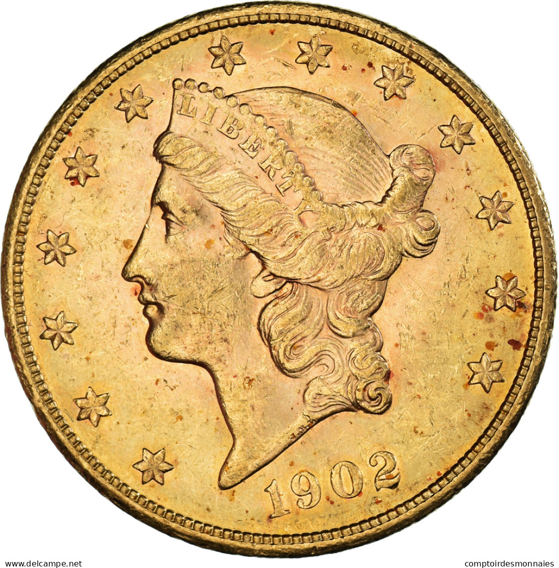 Monnaie, États-Unis, Double Eagle, $20, Double Eagle, 1902, San Francisco - 20$ - Double Eagle - 1877-1901: Coronet Head