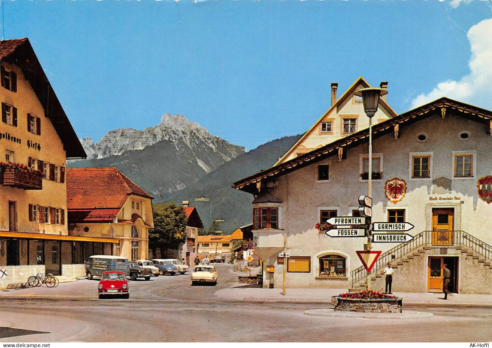 Reutte In Tirol - Markplatz Autos VW Typ 3 VW Bus Citroen, Mercedes (1662) - PKW