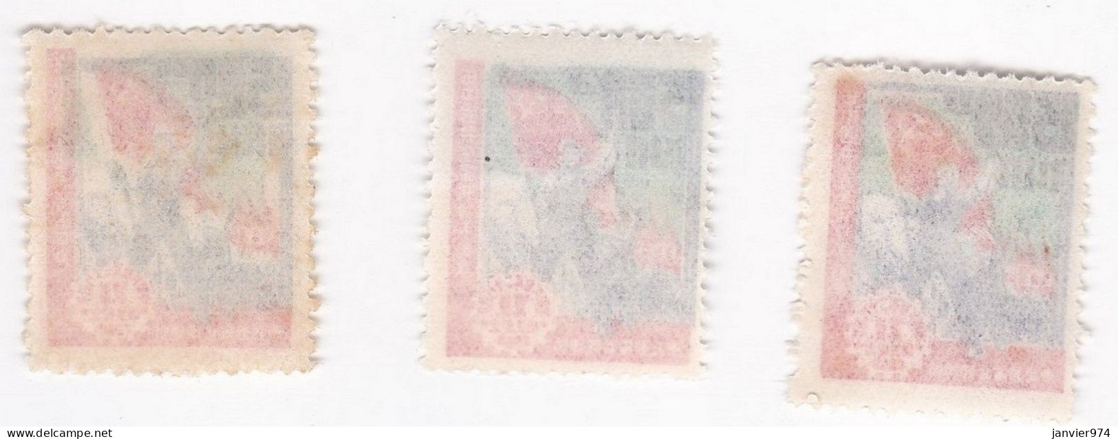 Chine 1949 , Variété Variety , 3 Timbres Neufs , Défauts Impressions , Scan Recto Verso - Unused Stamps