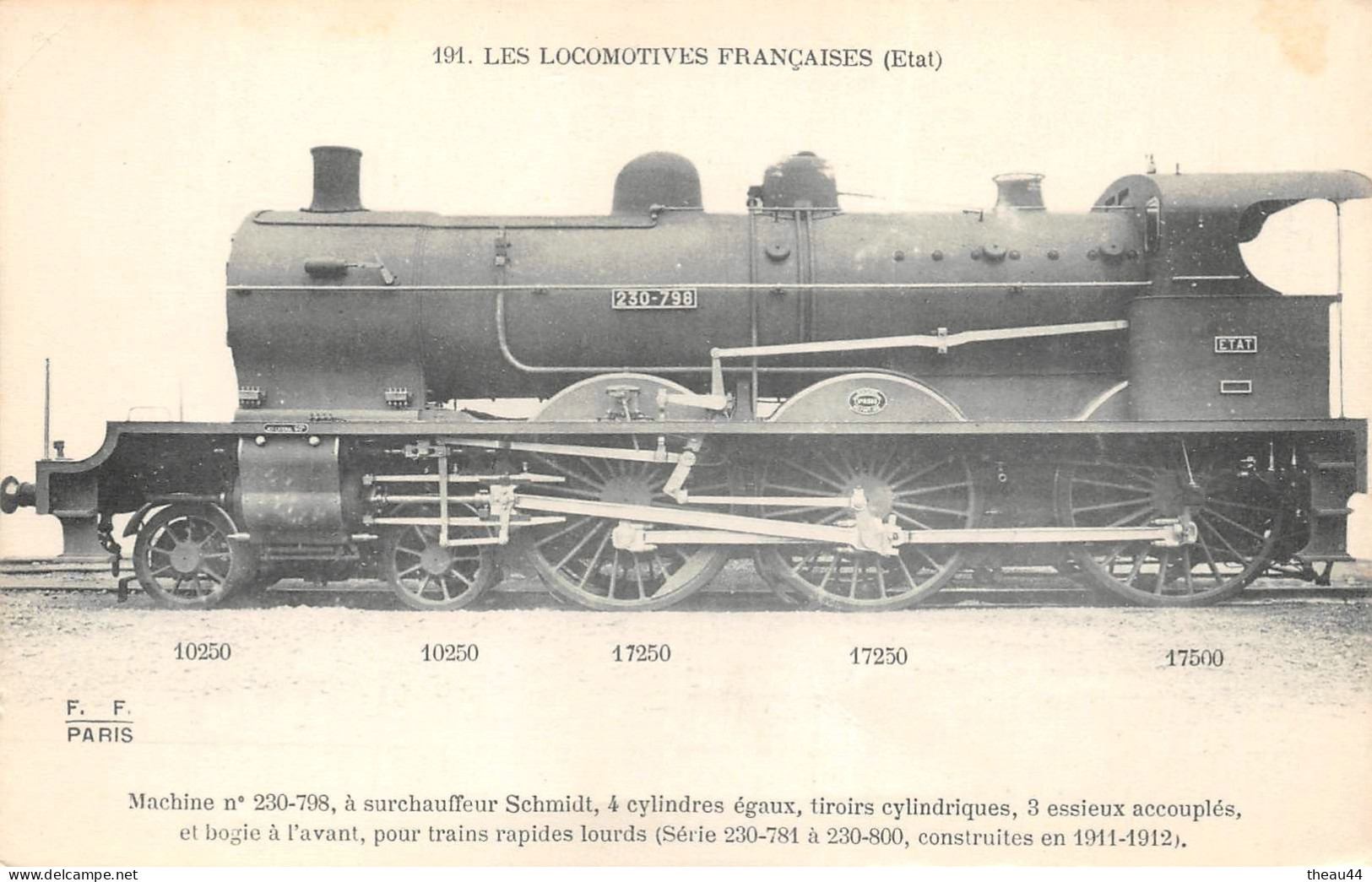 ¤¤   -  Lot De 9 Cartes  -  Locomotives Des Chemin De Fer De L'Etat, Est, P.L.M........     -  Train    -   ¤¤ - Treinen