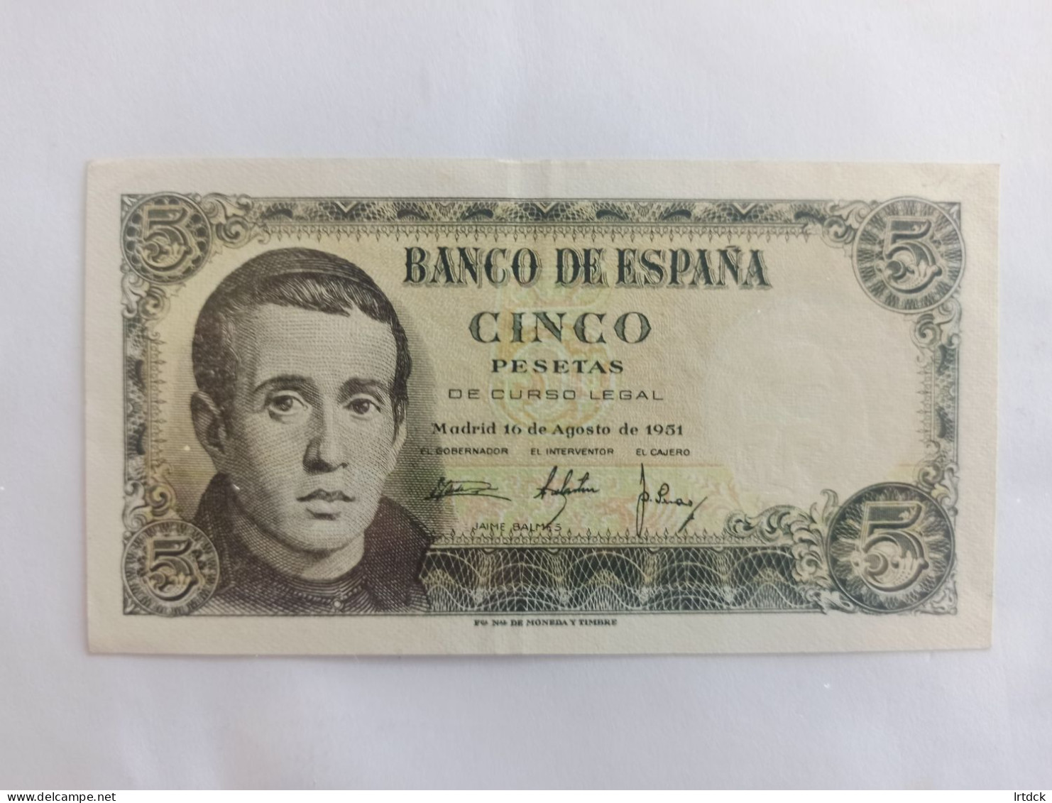 Espagne 5 Pesetas 1951 Ttb+ - 5 Peseten