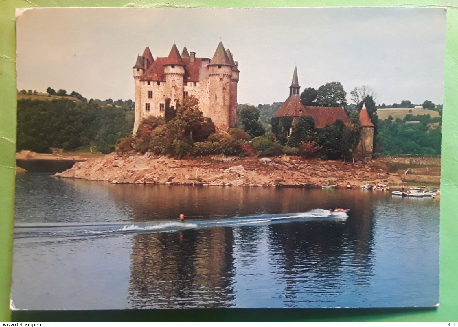 SKI NAUTIQUE Sur La Retenue Du Barrage De Bort Les Orgues Et Le Chateau De Val,  Waterskiing , Ed Du Lys TB - Water-skiing