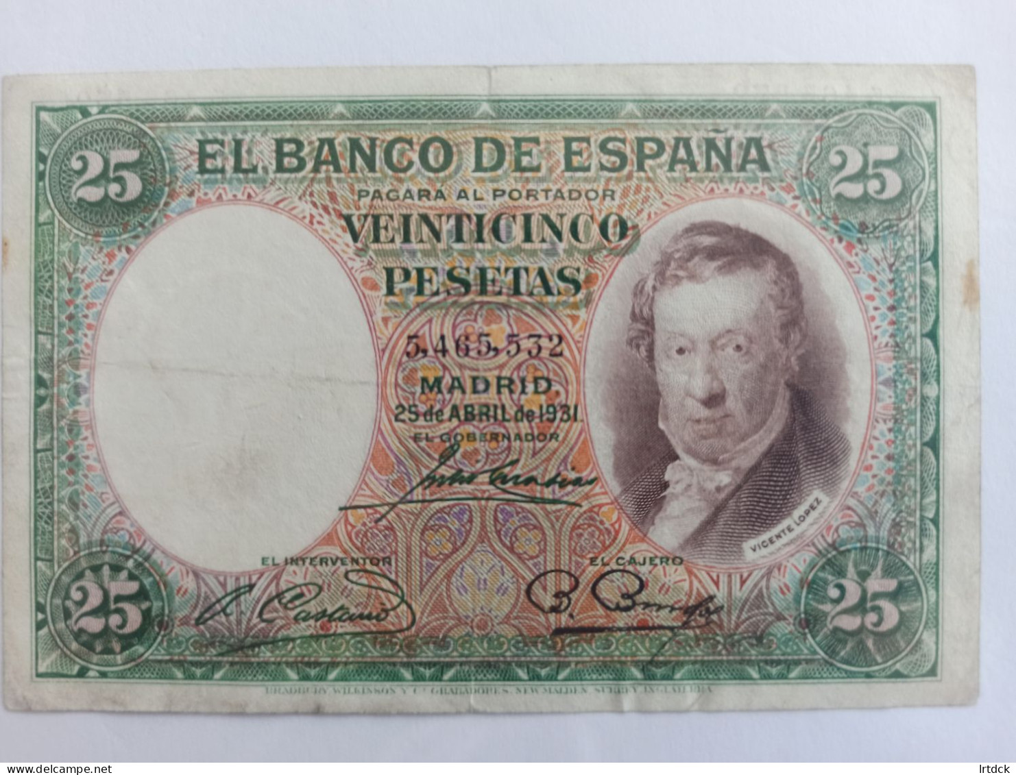Espagne 25 Pesetas 1931 - 25 Peseten