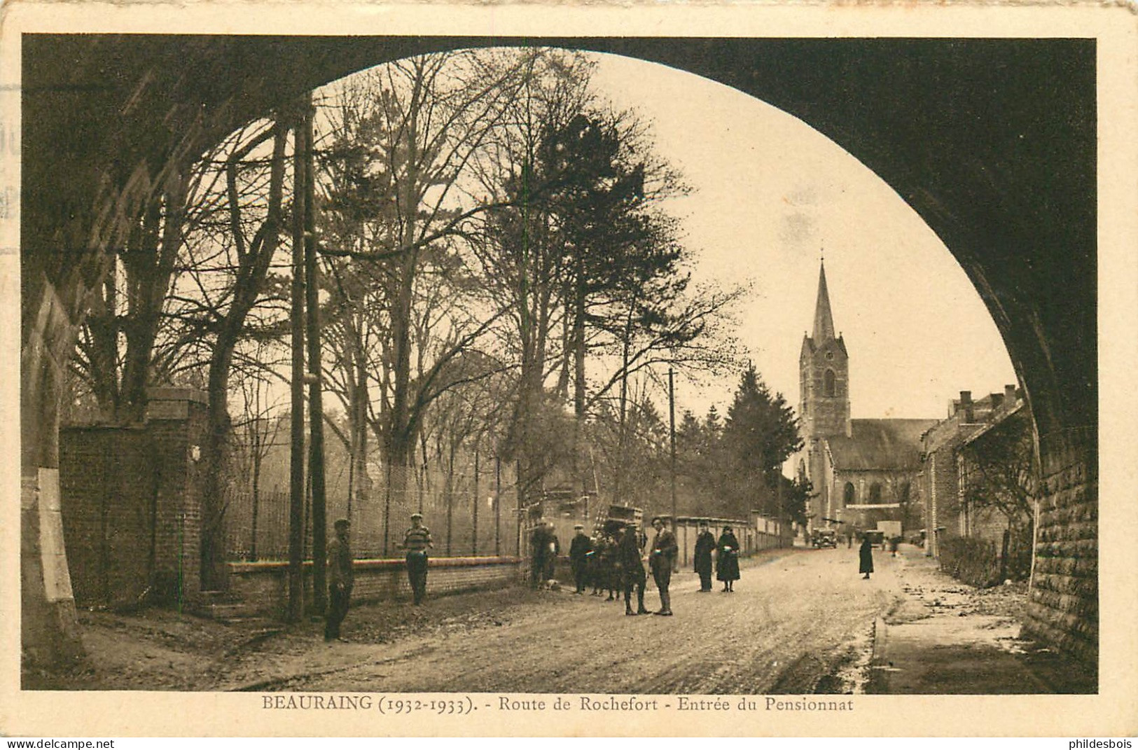 BELGIQUE  BEAURAING  Route De Rochefort  Entrée Du Pensionnat - Beauraing