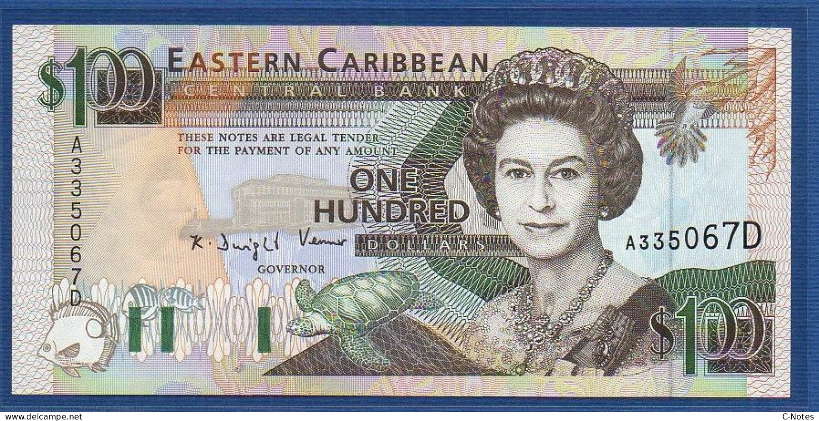 EAST CARIBBEAN STATES - Dominica - P.30D – 100 Dollars ND (1993) AUNC, S/n A335067D - East Carribeans