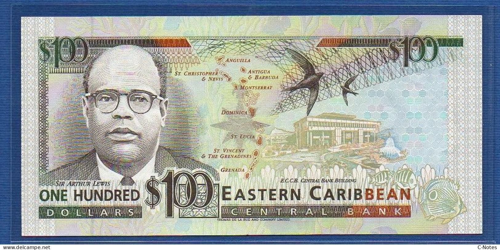 EAST CARIBBEAN STATES - Dominica - P.30D – 100 Dollars ND (1993) AUNC, S/n A335067D - East Carribeans