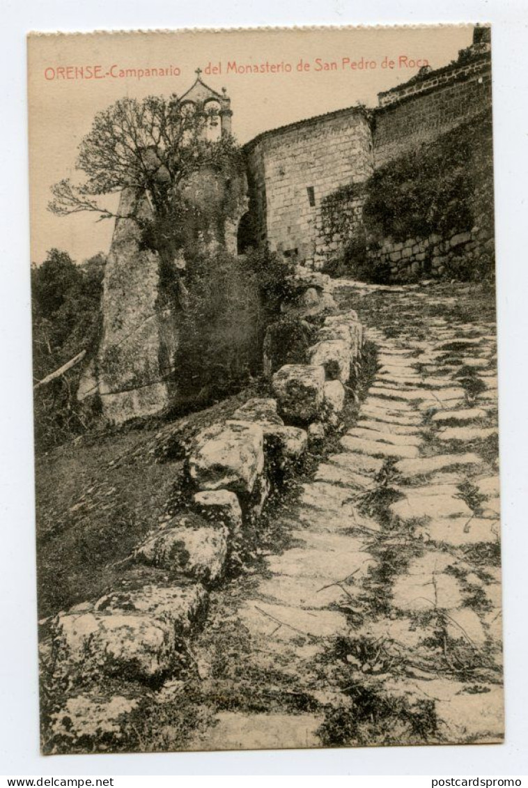 ORENSE, Galicia - Campanário Del Monasterio De San Pedro De Roca  ( 2 Scans ) - Orense